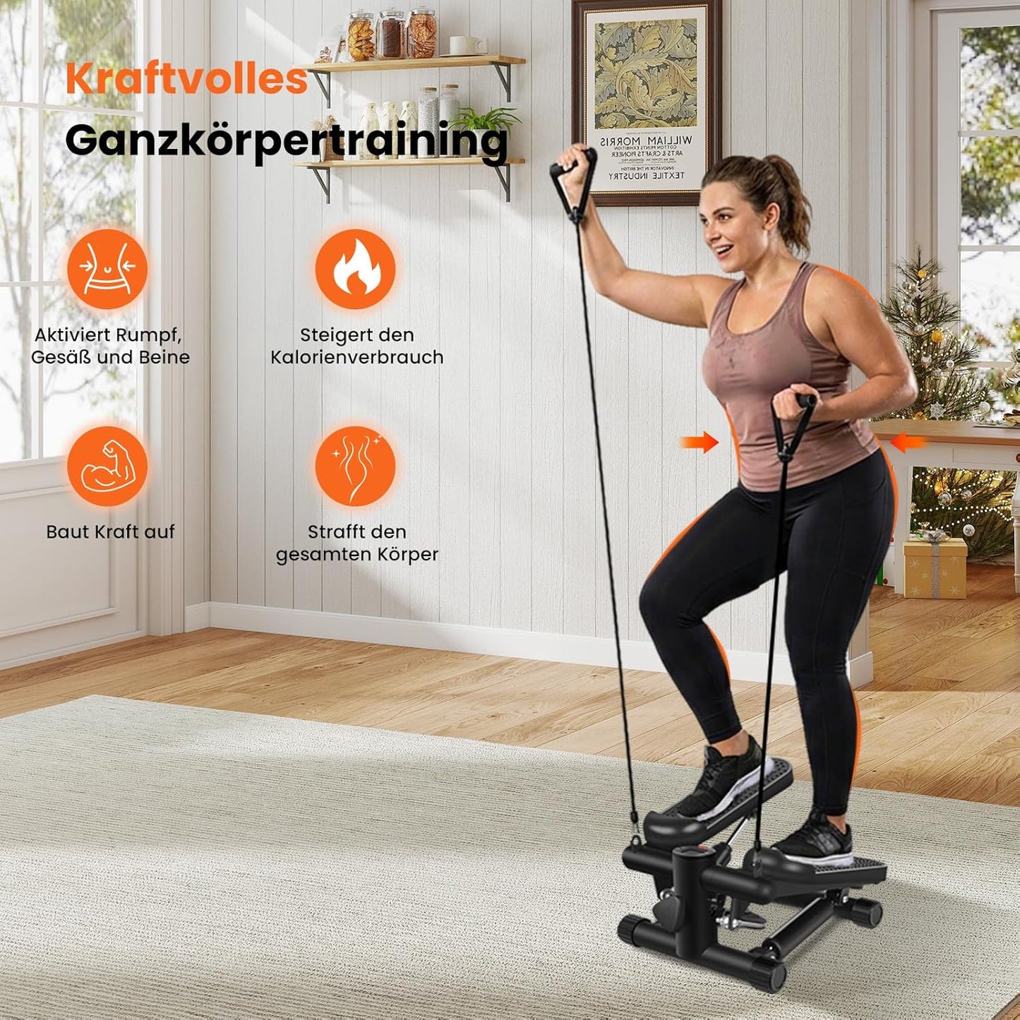 Mini-Stepper mit Widerstandsbändern