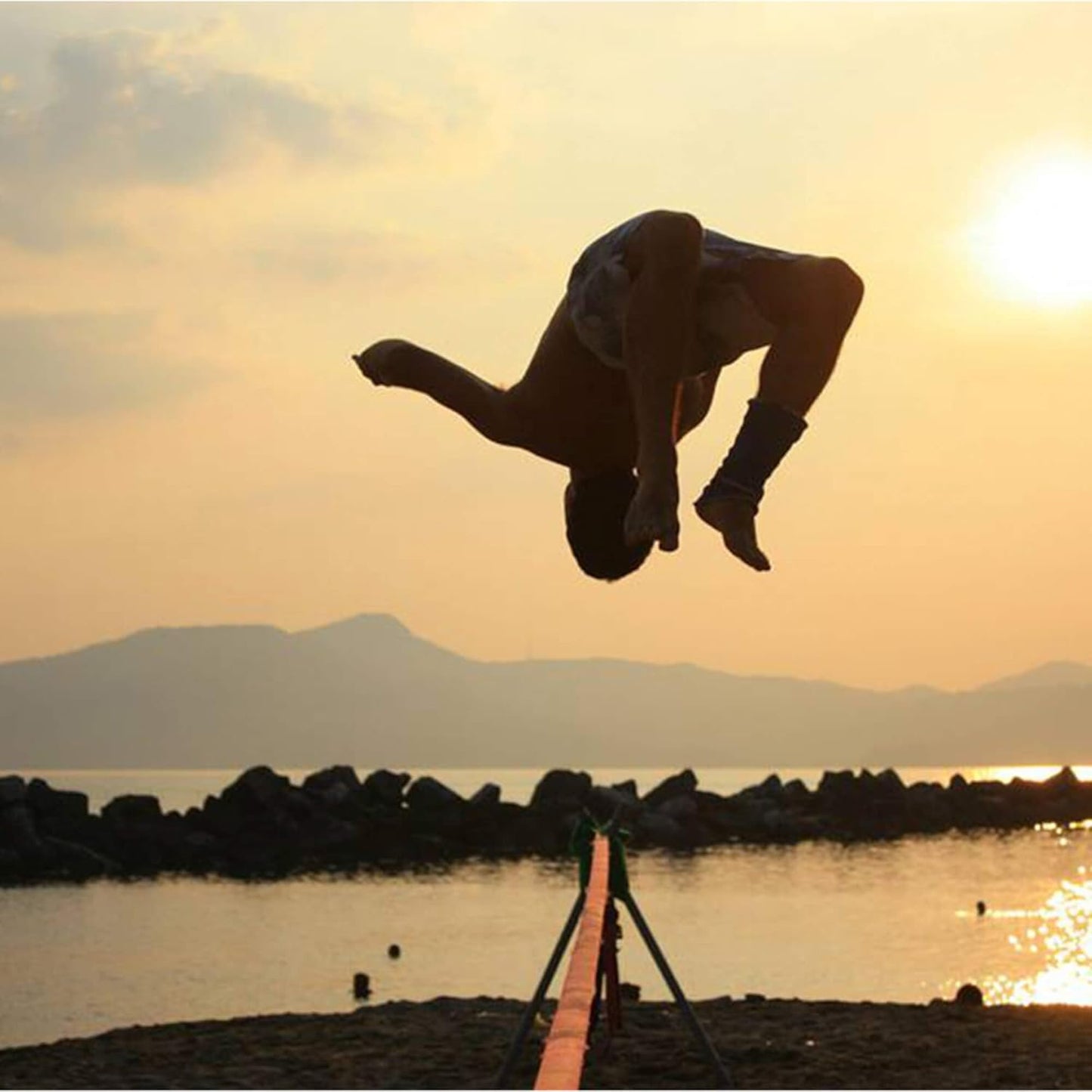 Slackline Komplettset für Anfänger & Fortgeschrittene, 20m mit 1 Ratsche