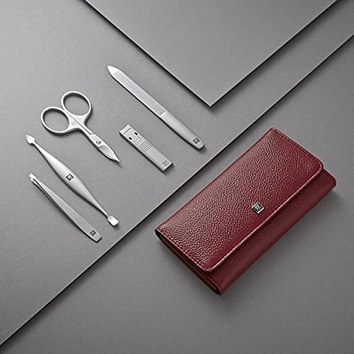 Maniküreset im Etui (5-teilig), Rot