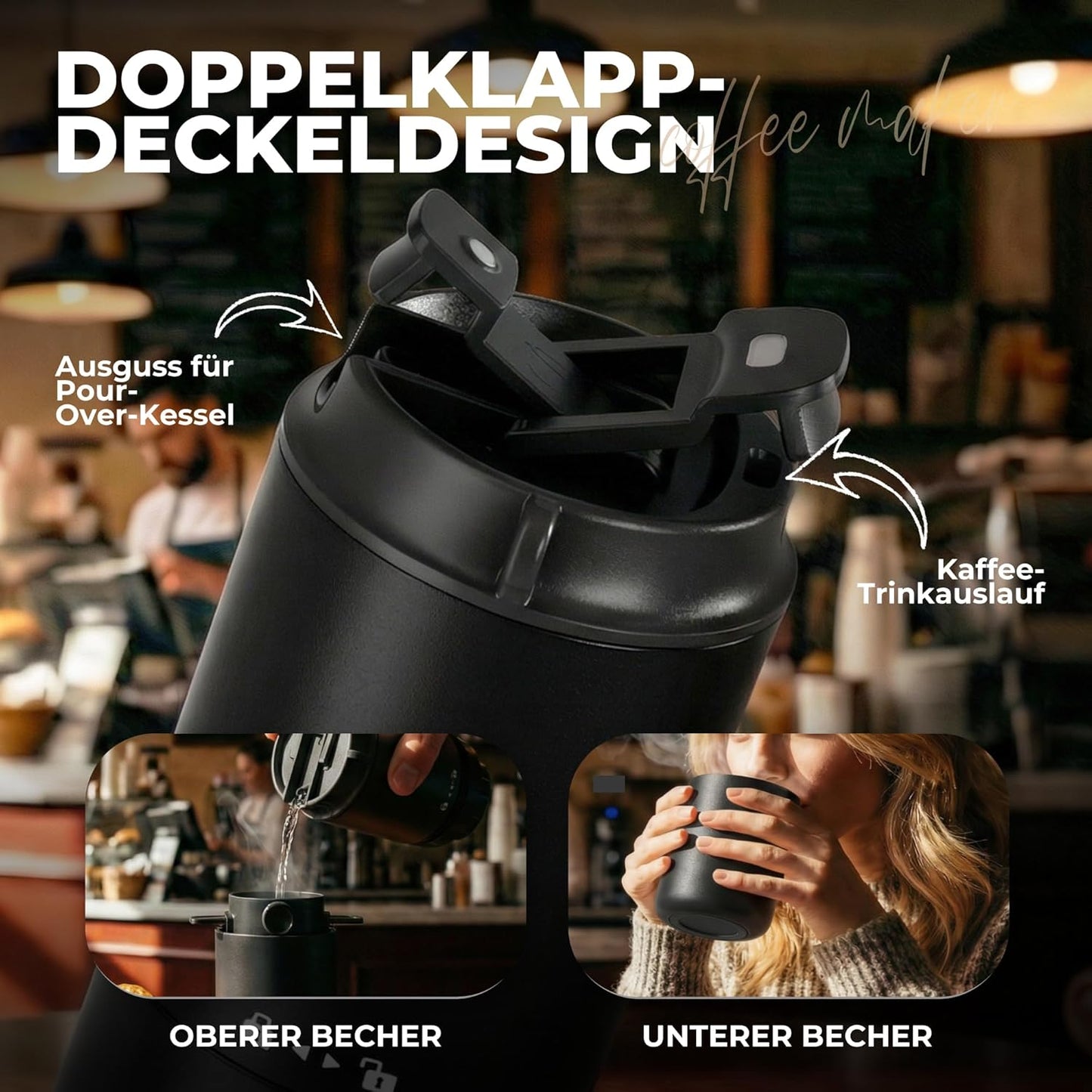Elektrische Kaffeemühle, Schwarz