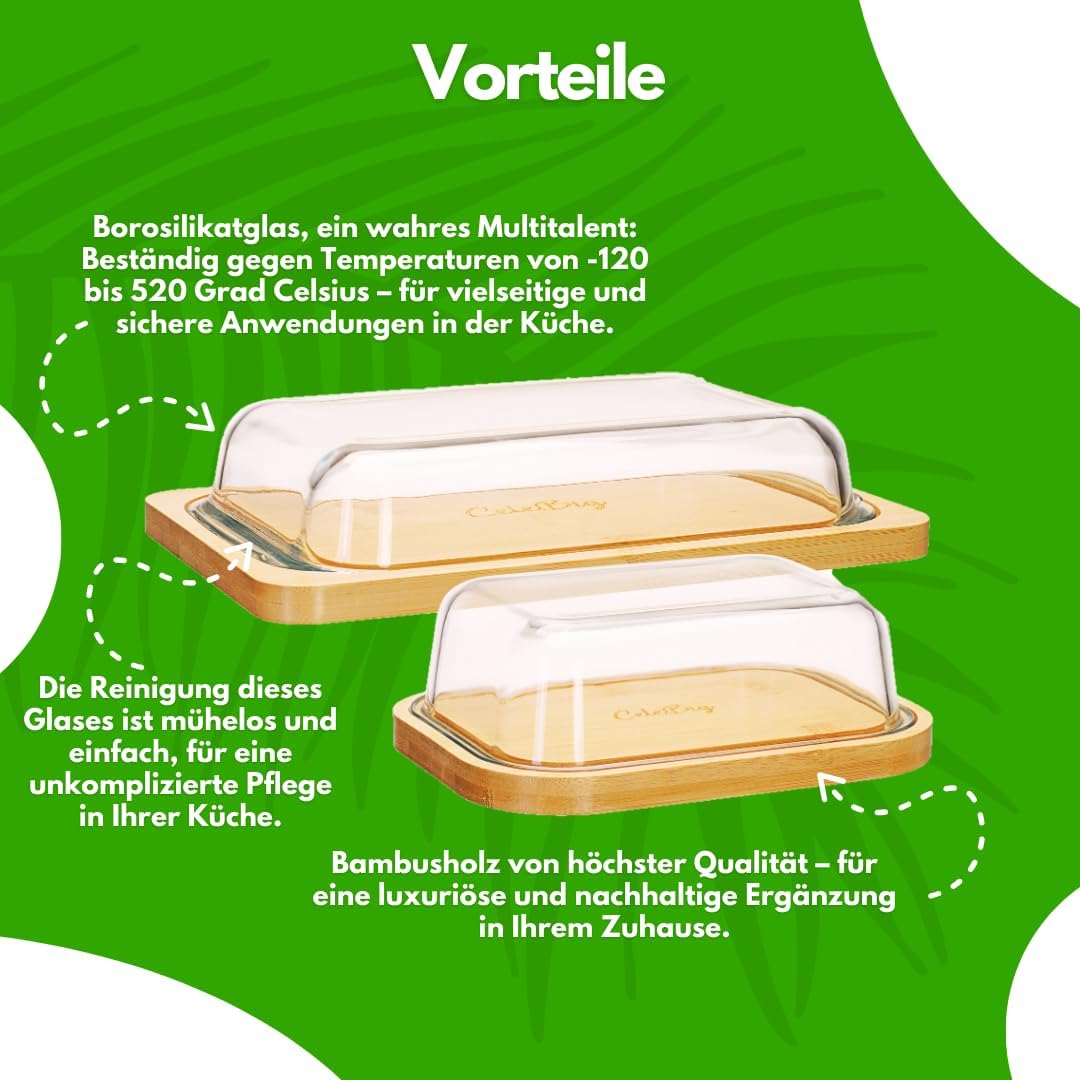 Butterdosen-Set mit Glasdeckel