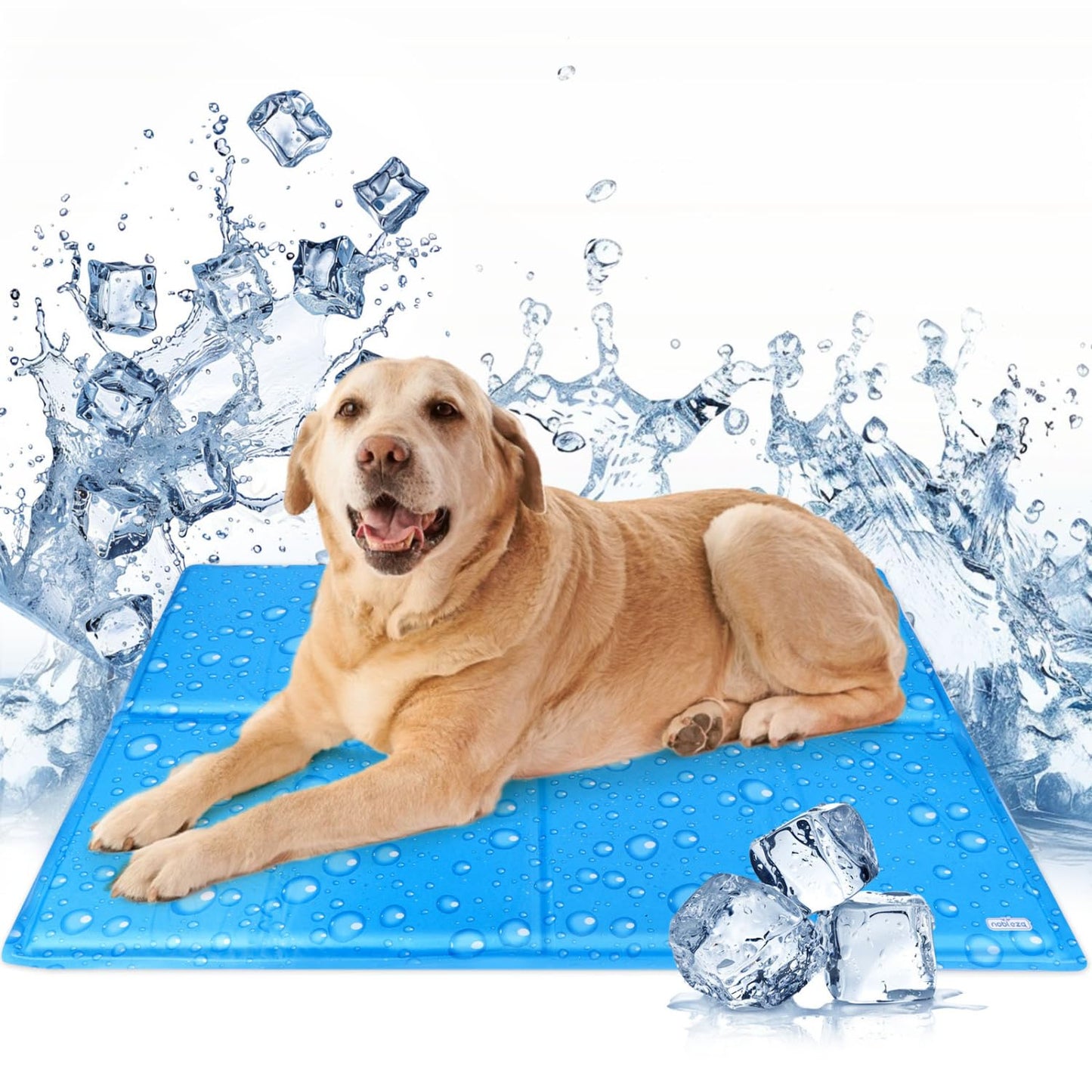 Selbstkühlende Hundekühlmatte, L 110 x B 70 x H 1 cm Hellblau