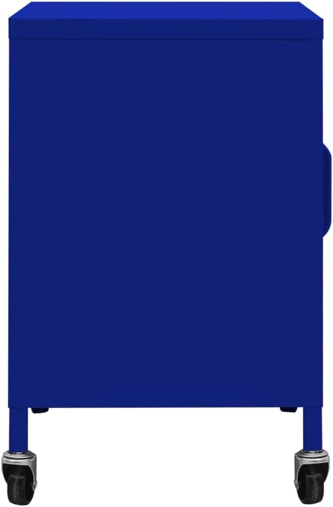 Stahl-Aufbewahrungsschrank mit Rollen (60x35x56 cm), Marineblau
