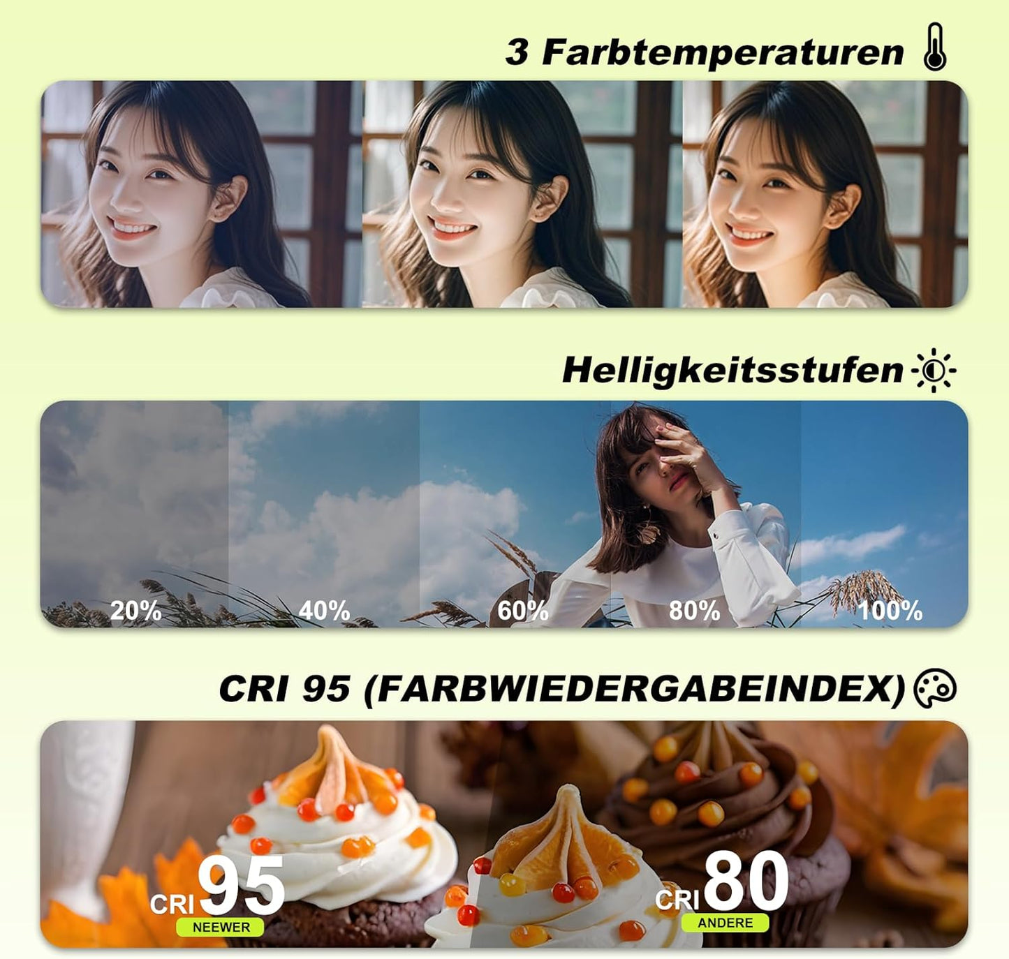 Magnetisches 3-in-1 Selfie-Ringlicht für Smartphones
