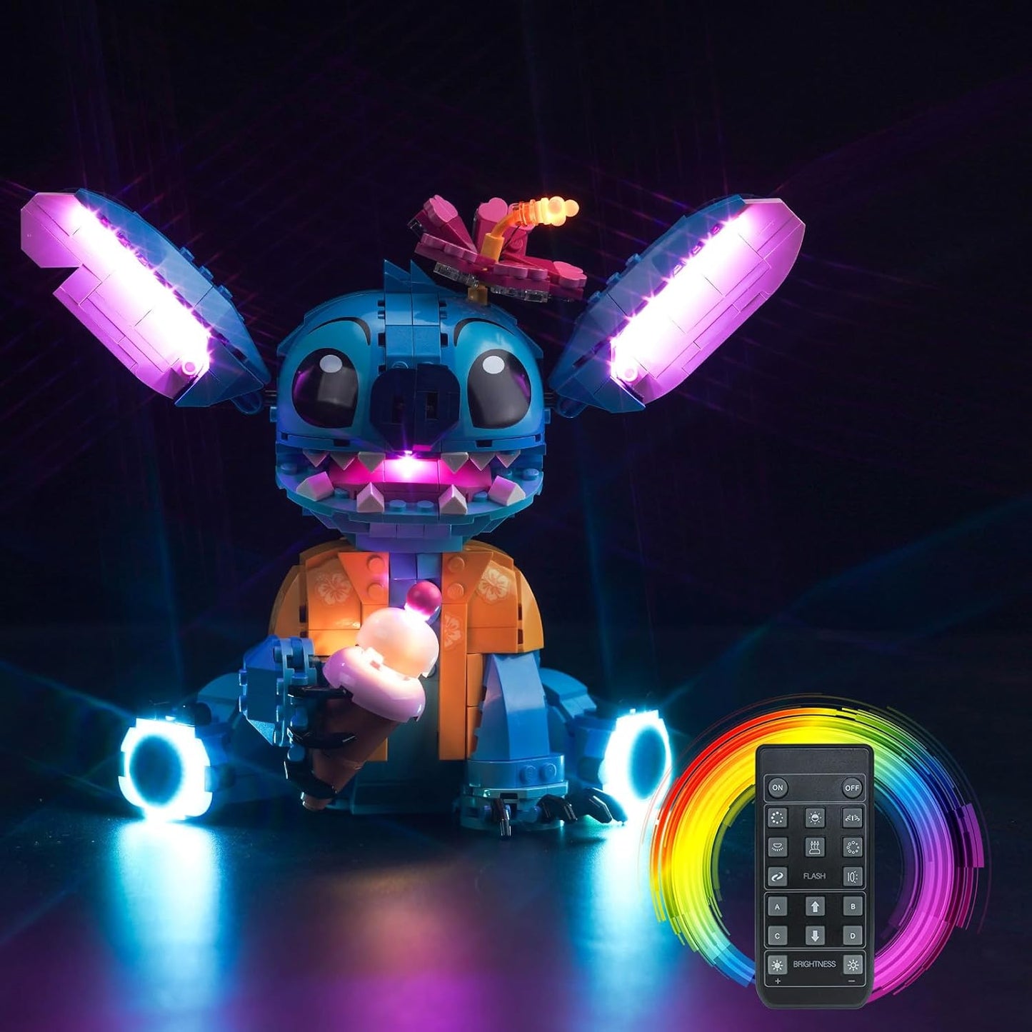 LED Licht Set für LEGO Stitch (43249) inkl. Fernbedienung, 43249 Stitch Fernbedienung