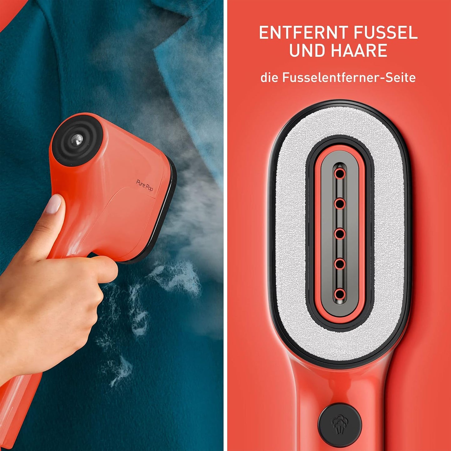 DT2022 Pure Pop Dampfbürste, Korallenrot