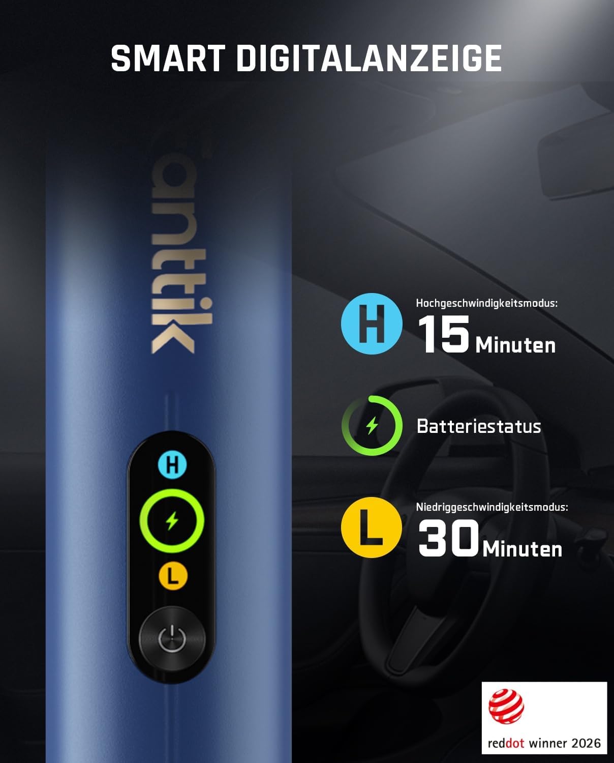 Slim V10 APEX Autostaubsauger, Blau