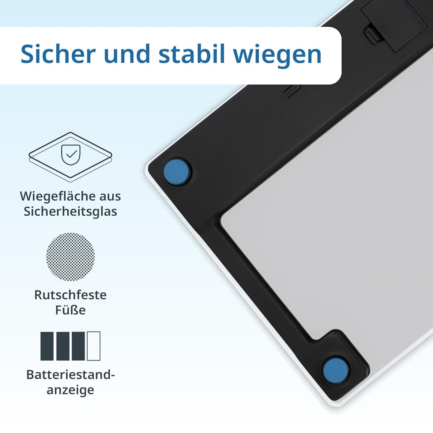 Digitale XXL Körperwaage, Grau