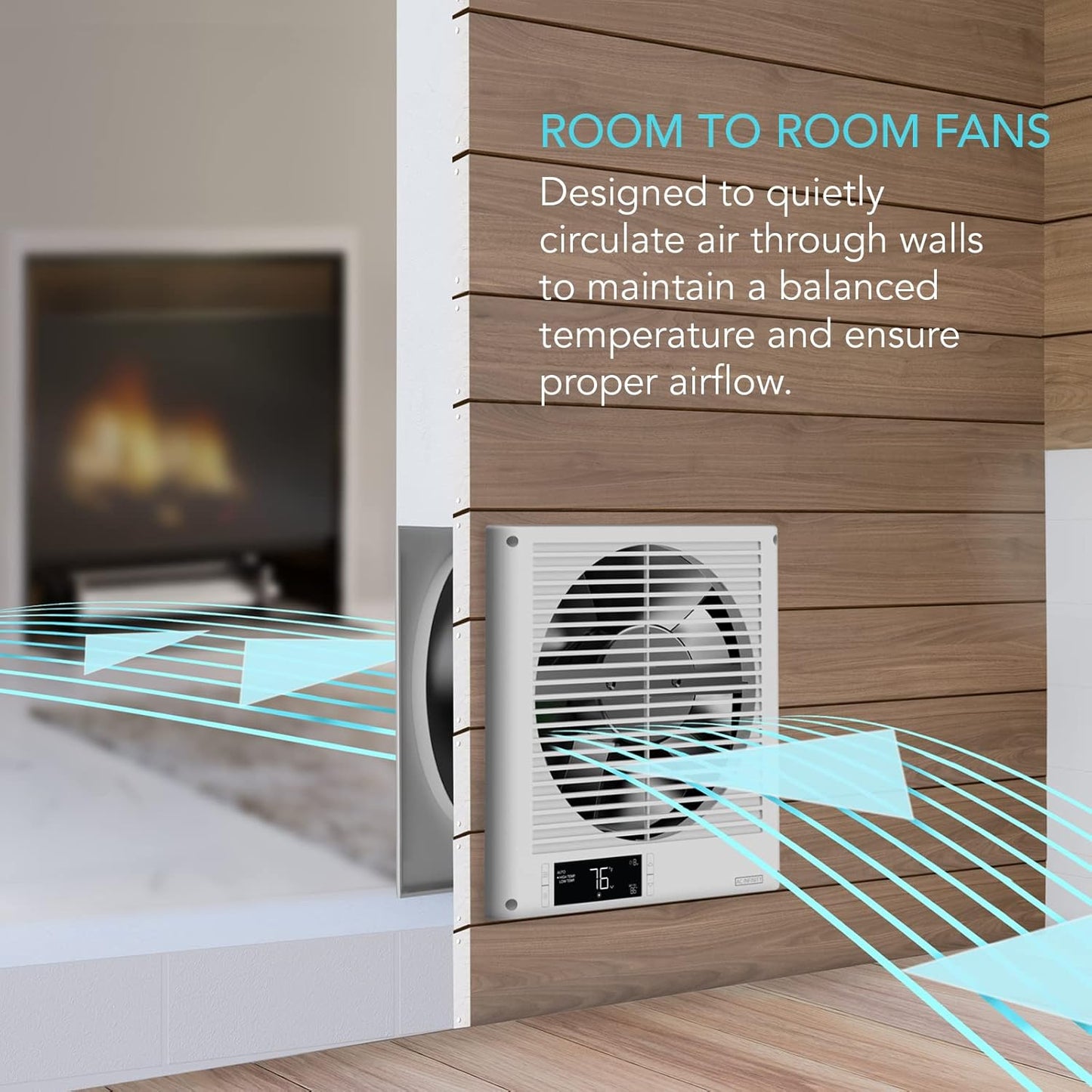 Zwei-Wege-Raumventilator mit Temperaturregler