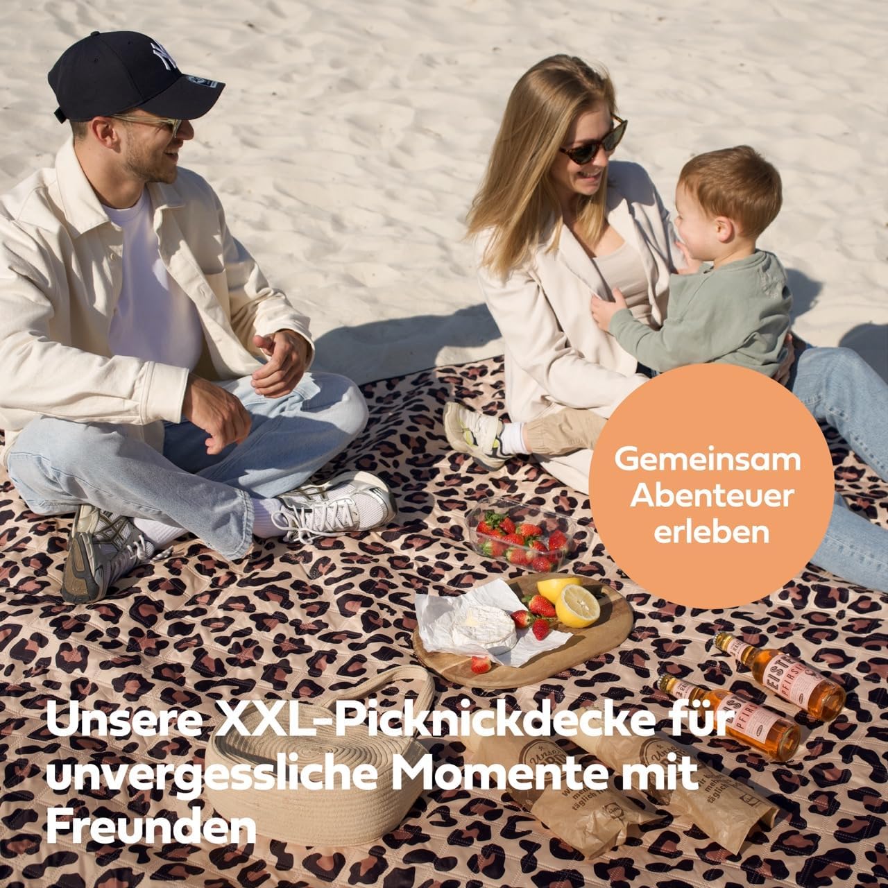 Wasserabweisende Picknickdecke Leo XXL (200x200 cm), Leo