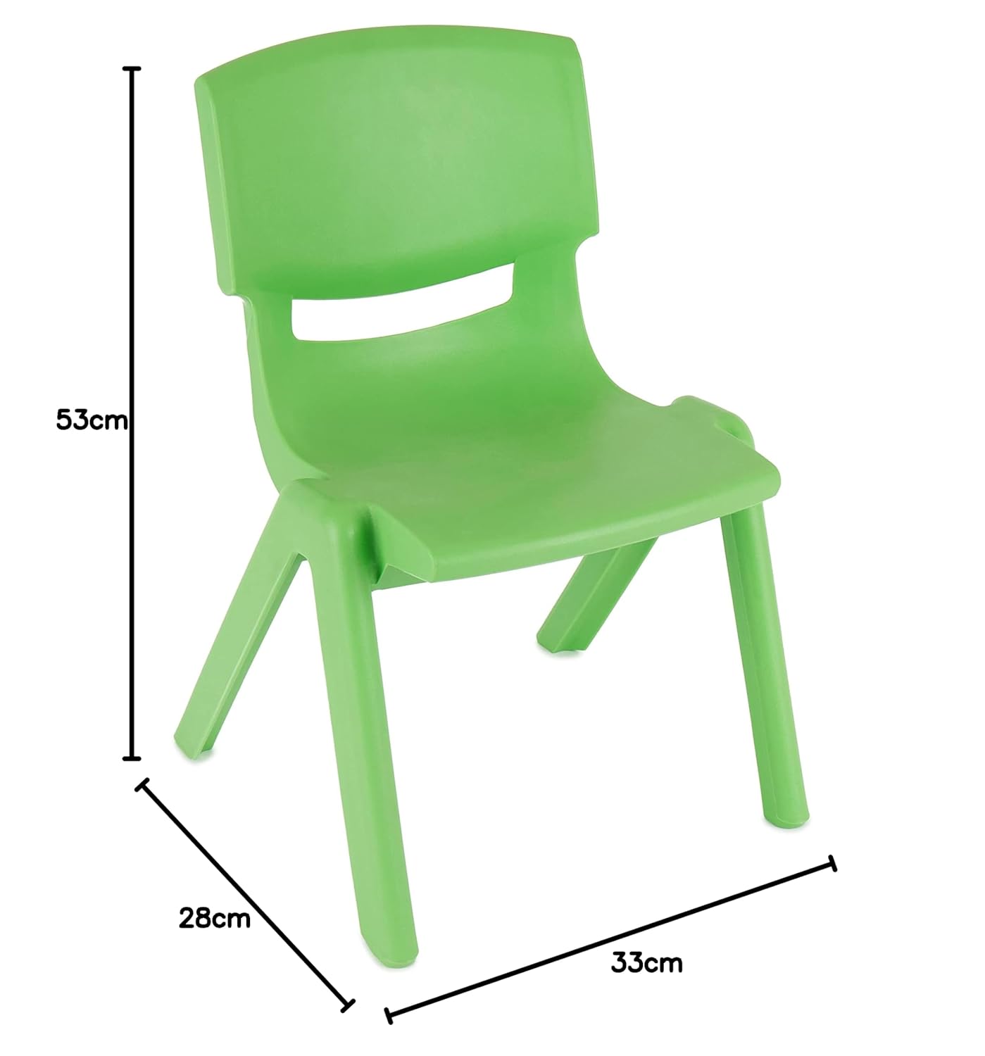 Stapelbarer Kinderstuhl, Grün