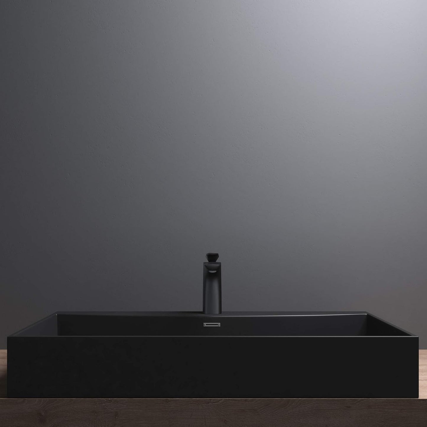 Einhebelmischer Wasserhahn WAM-7201, 16,5 cm Schwarz Matt