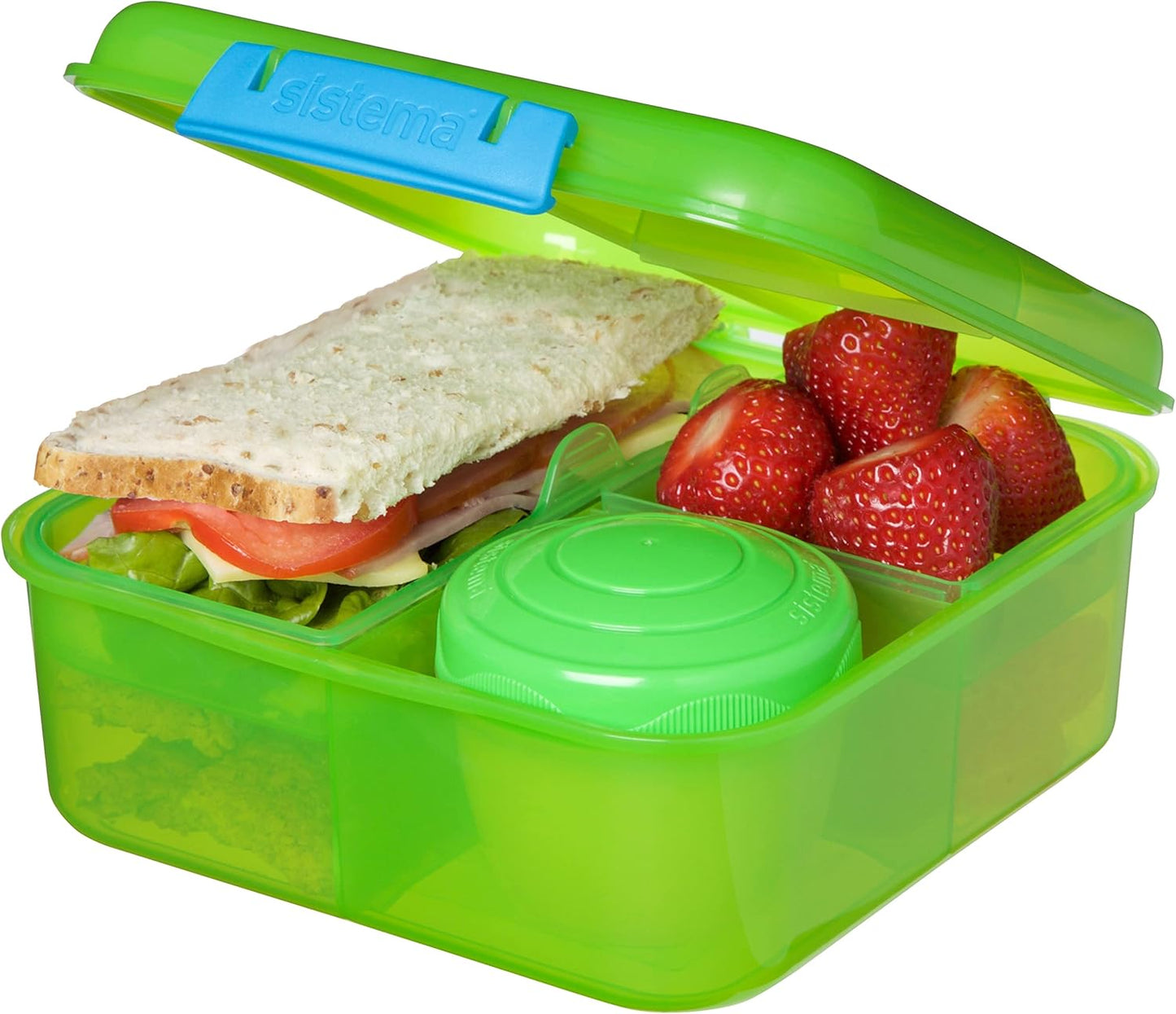 Bento Box TO GO mit Fächern, 1,25 l Gemischte Farben (Einfarbig)