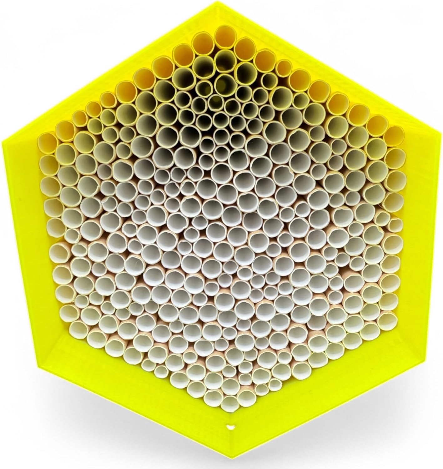 Wildbienen-Nisthilfe mit 300 Nisthülsen, Gelb ca. 300 Niströhren