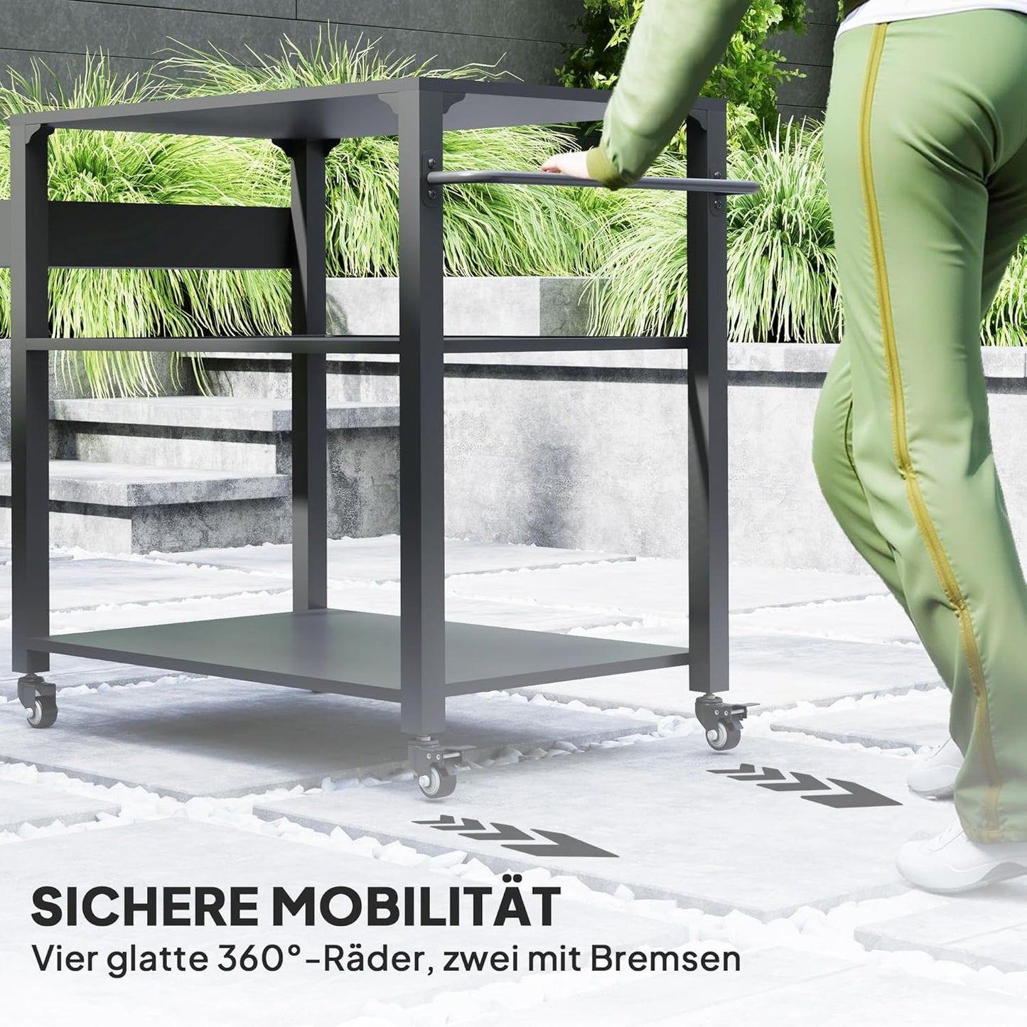 Servierwagen mit Arbeitsfläche