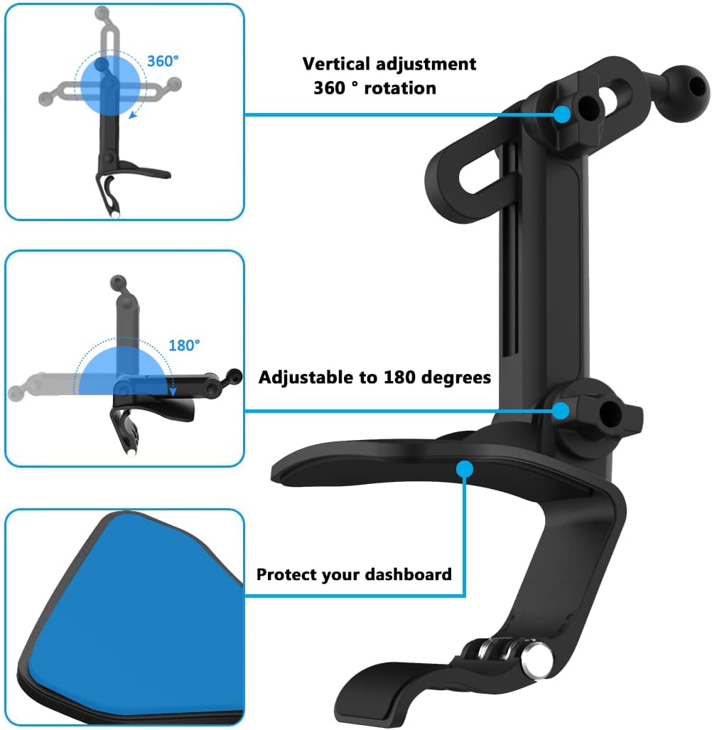 KFZ Clip Handy- und Tablethalterung für Auto (4-12,9 Zoll)