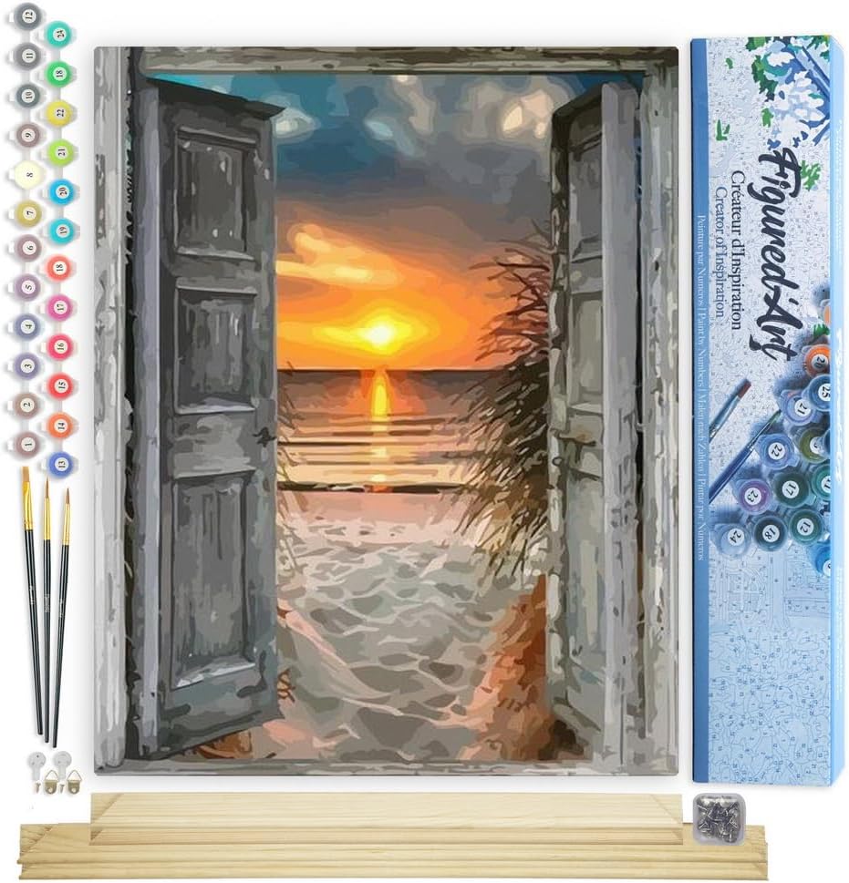 Malen nach Zahlen - Tor zum Meer, Tor zum Meer 40x50cm Mit Keilrahmen (nicht gespannt)