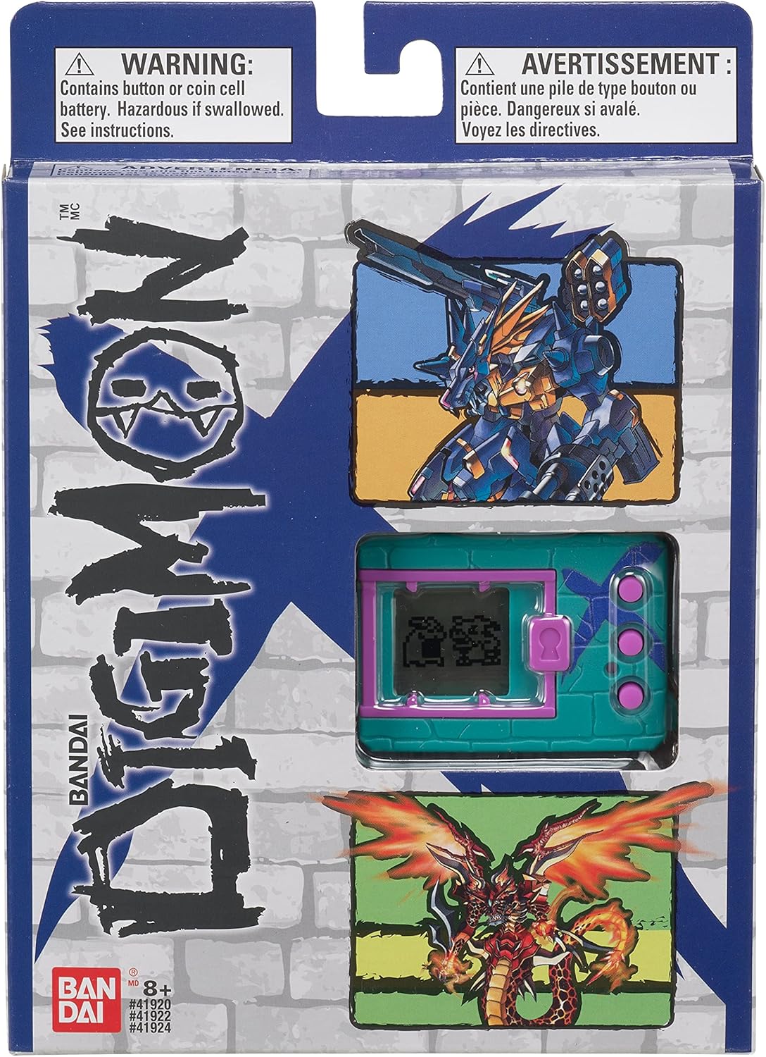 Tamagotchi DigimonX Virtual Monster Pet, Grün & Blau