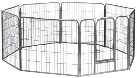Freigehege für Welpen & Kleintiere, erweiterbar, mit Tür, (S) 80x60 cm