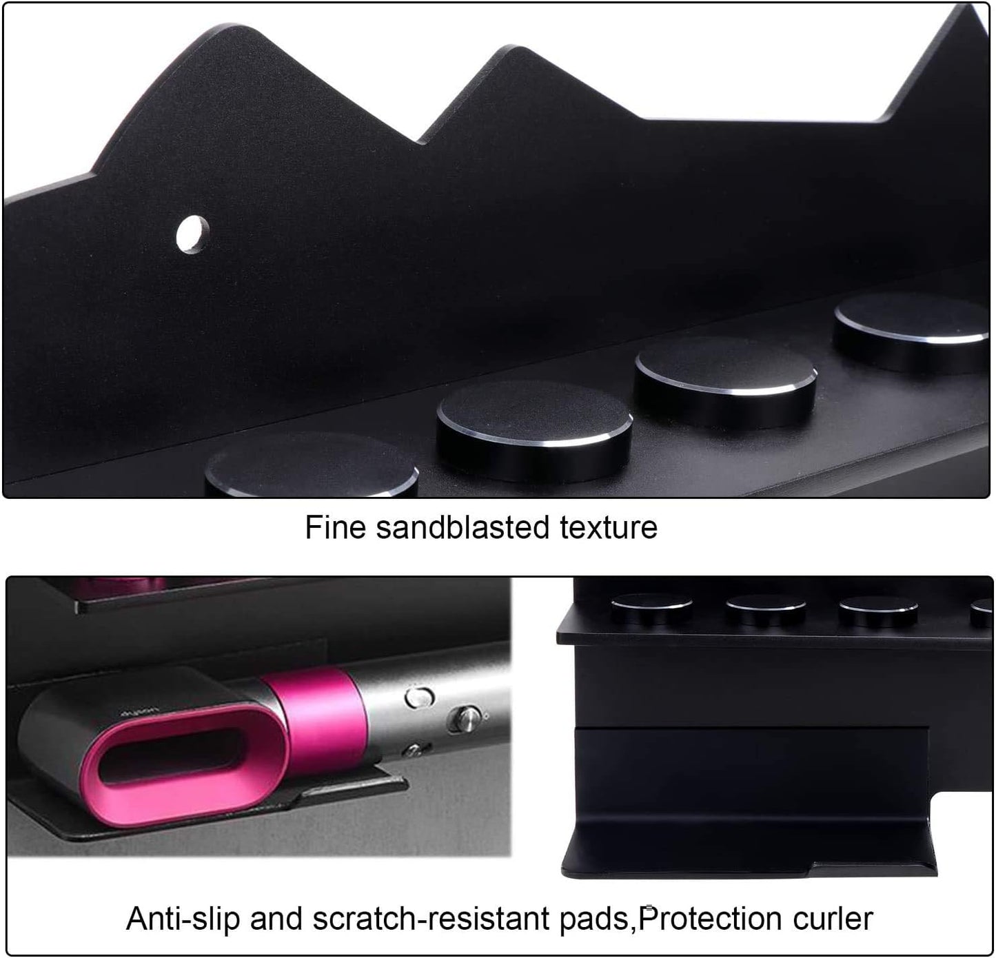 Wandhalterung für Dyson Airwrap Styler, Schwarz