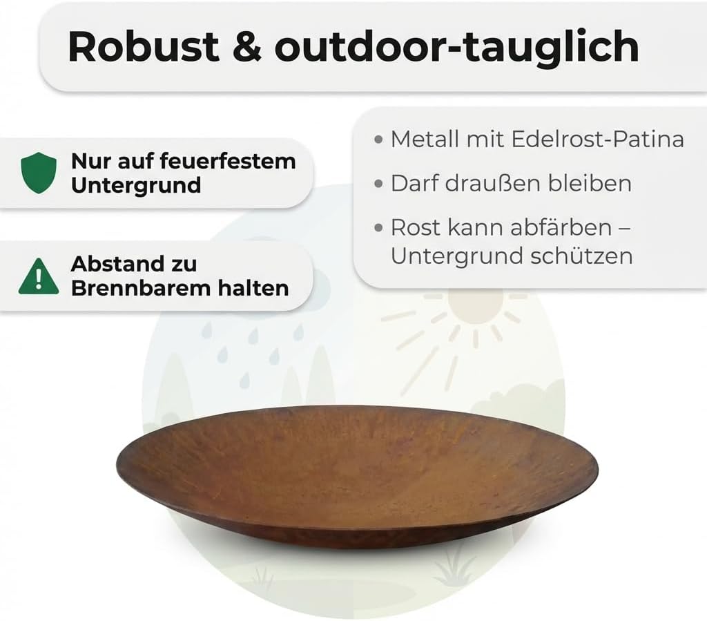 Runde Feuerschale