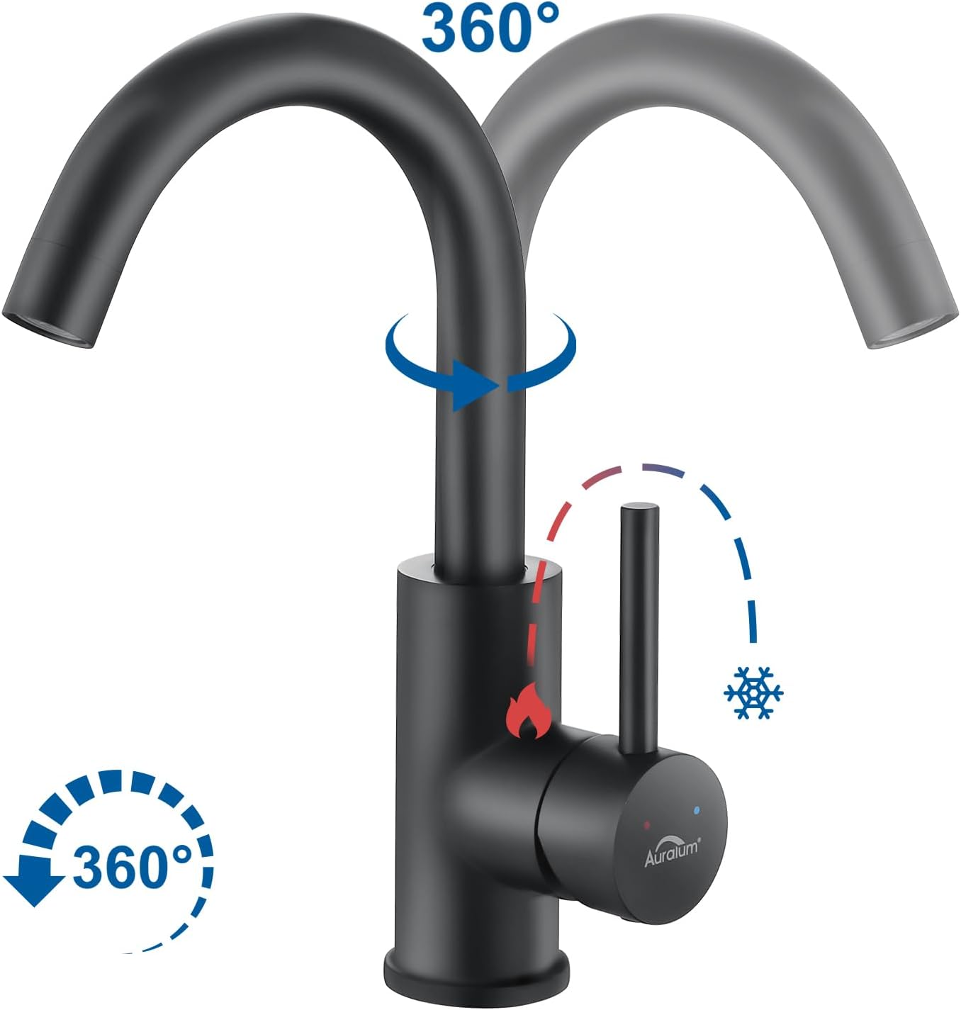 Waschtischarmatur JBG0103, Schwarz