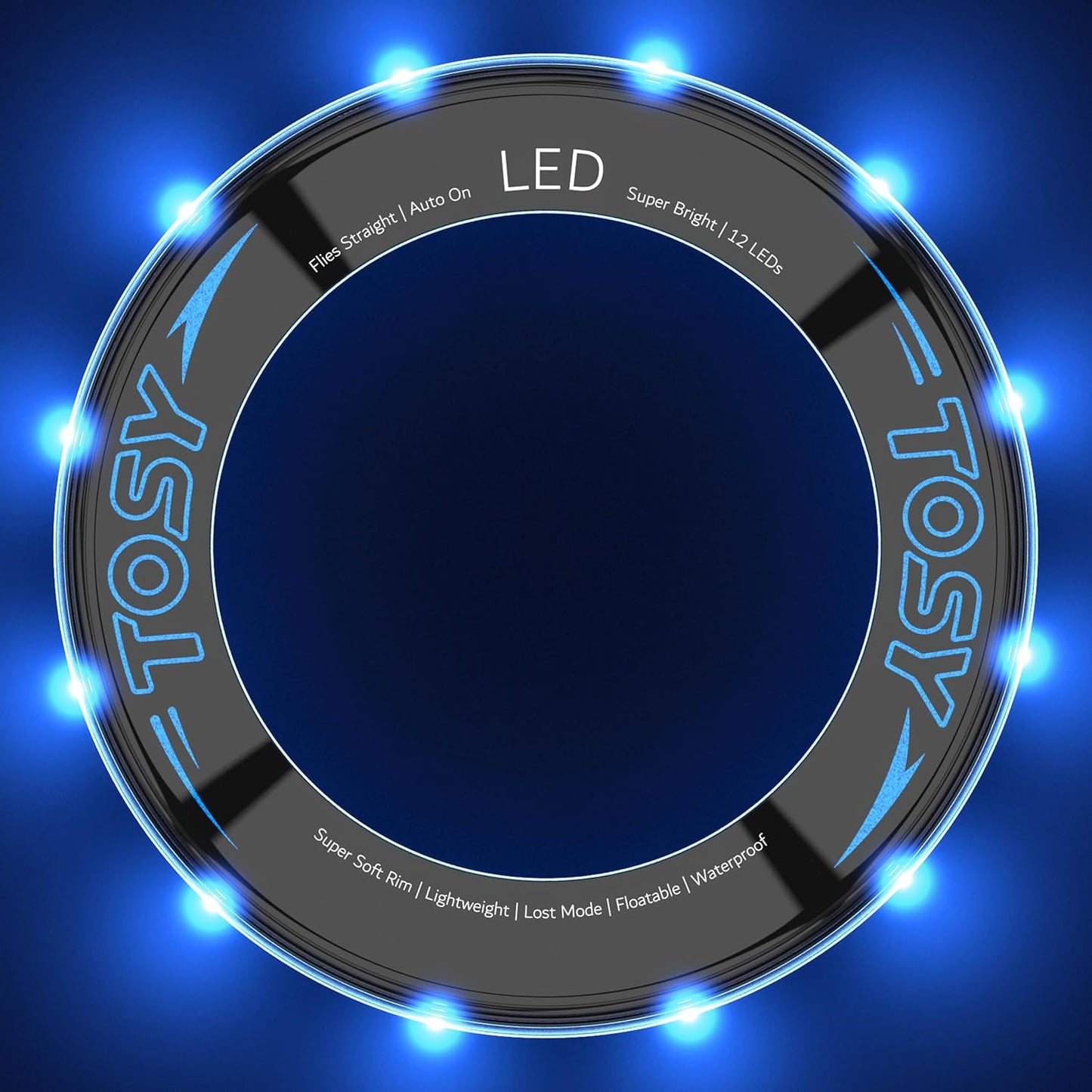 Flying Ring mit LEDs, Blue
