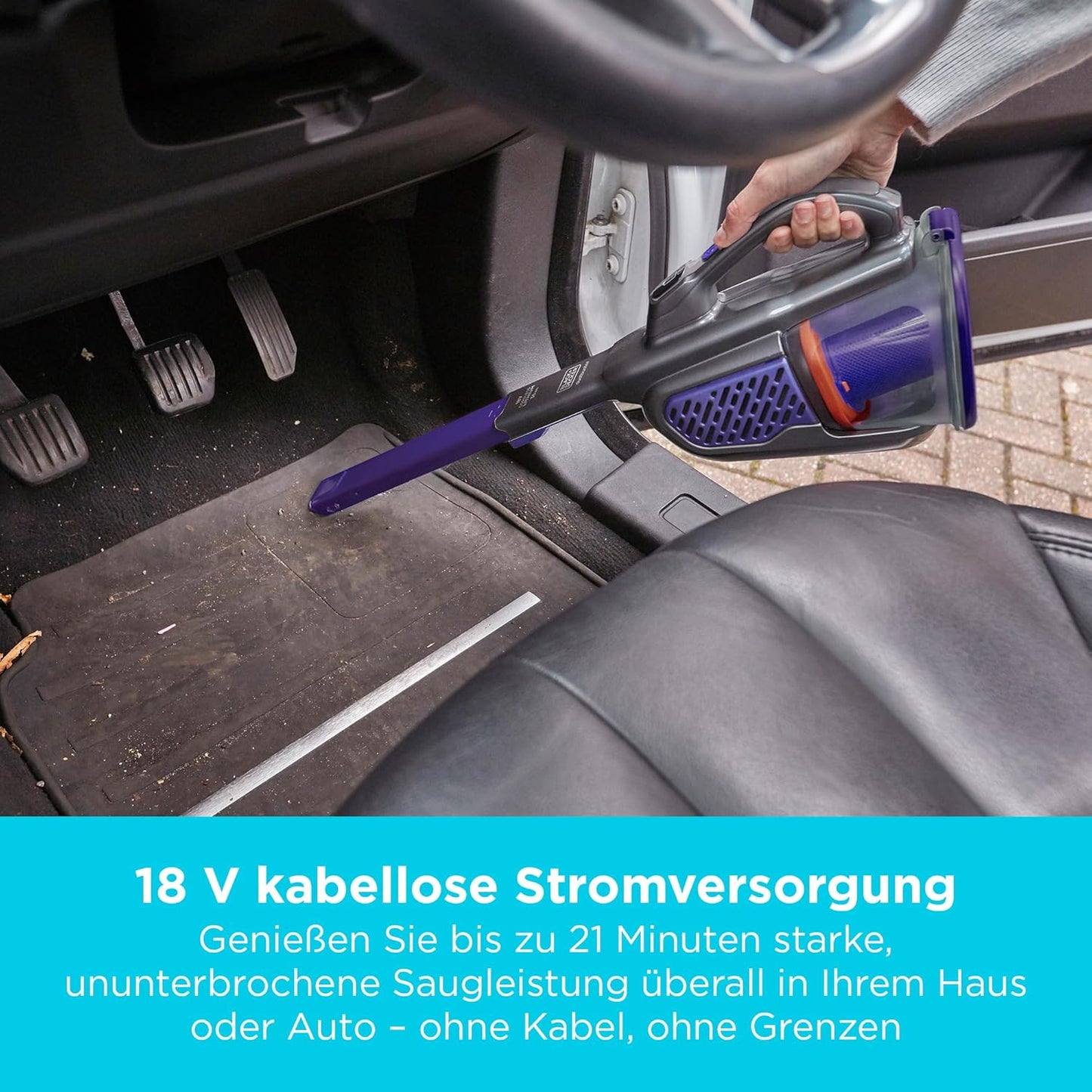 Akkustaubsauger Dustbuster Gen 11 Pet 18, mit Tierhaarbürste & Ladekabel Titanium/Silber/Violett