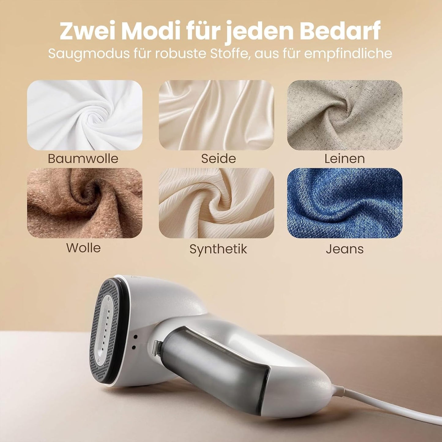 Magic 1 Steamer Dampfglätter mit Saugfunktion, Weiß