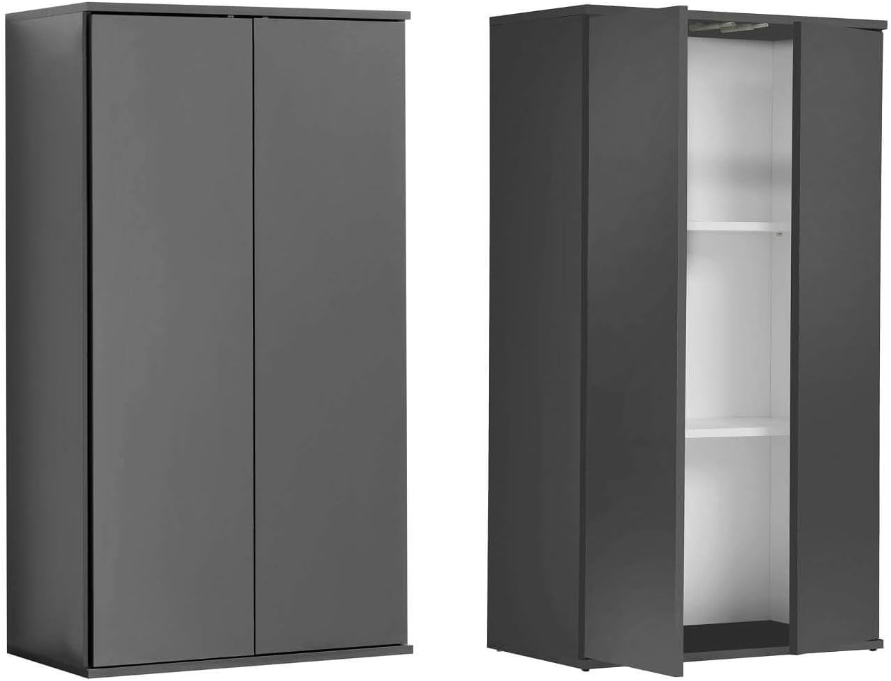 Mehrzweckschrank Serie: Der Schlanke, Höhe 110CM Anthrazit-schwarz