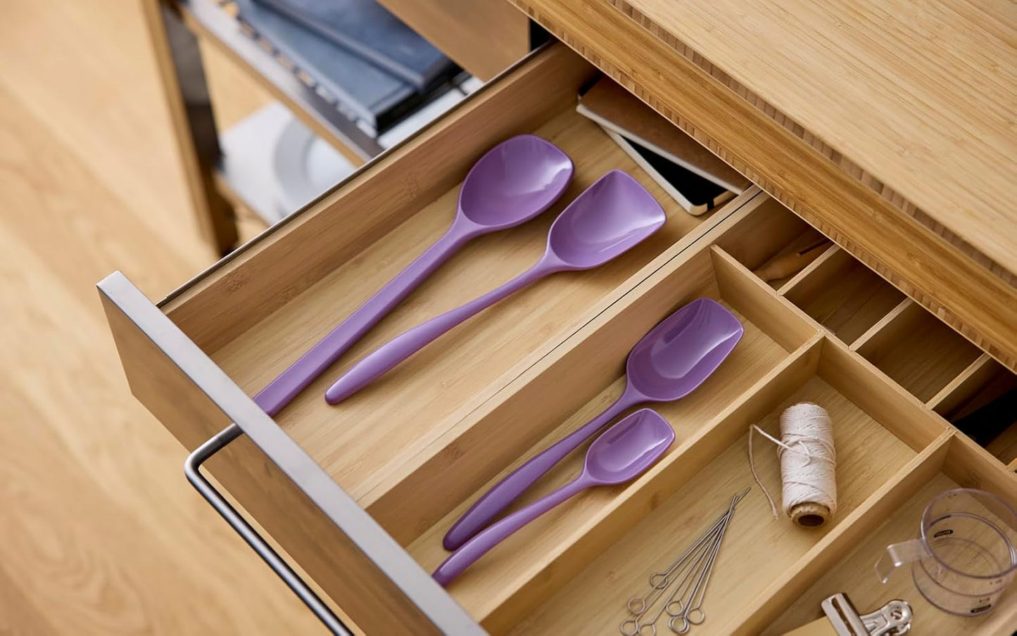 Kochlöffel Set 4-teilig, hitzebeständig & spülmaschinenfest, Lavender One Size