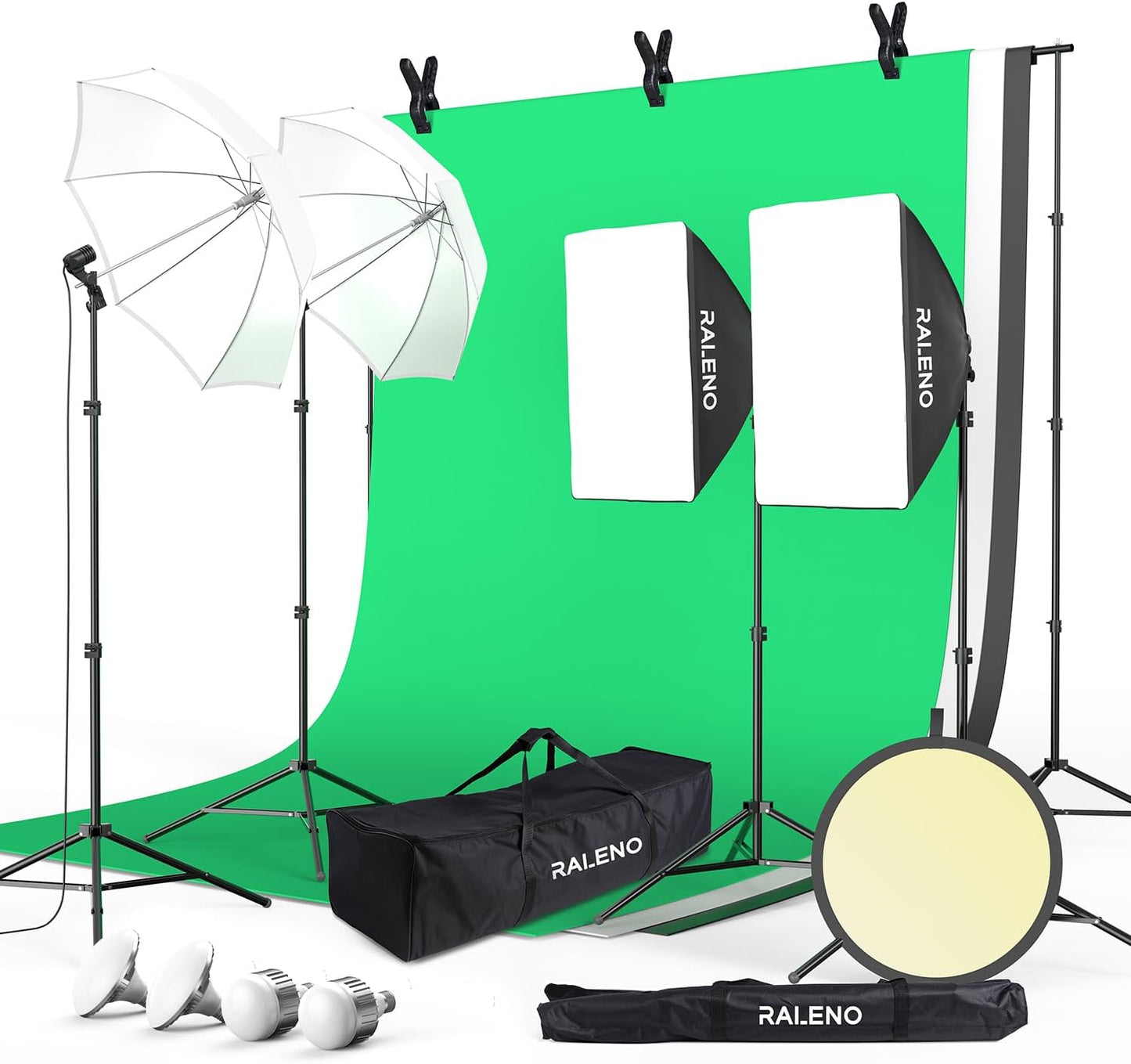 Fotostudio Hintergrund- und Beleuchtungsset
