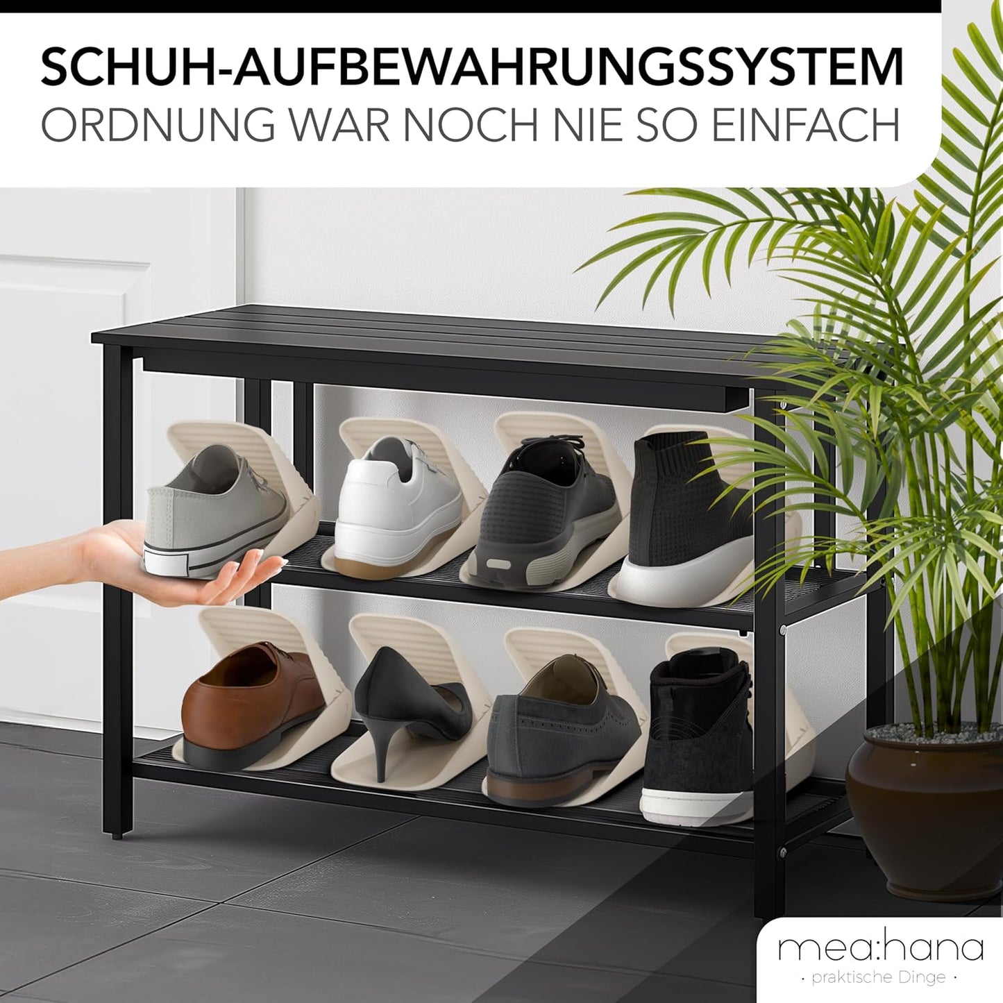 8er-Set Schuhstapler, Petrol