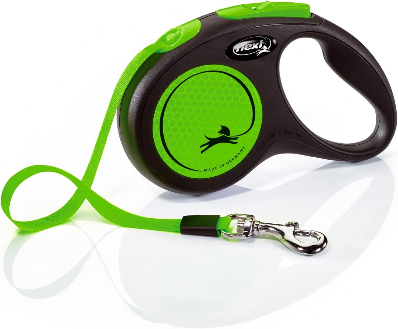 Roll-Leine New Neon, Black/neon green Small