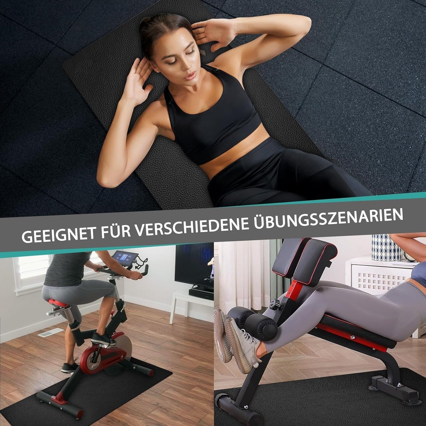 Stossfeste Laufband-Bodenschutzmatte, 28 x 70 cm