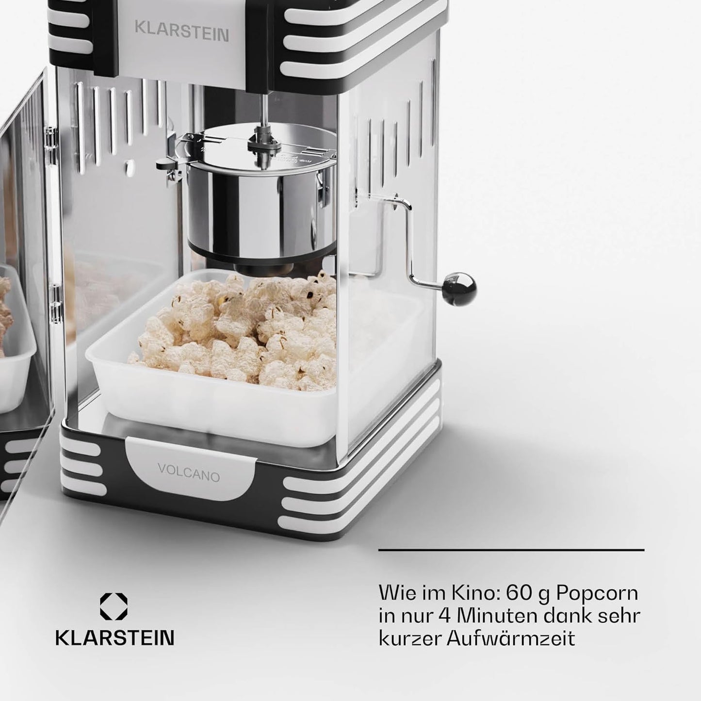 Popcornmaschine, 33cm (B) x 47cm (H) x 29cm (T) Schwarz