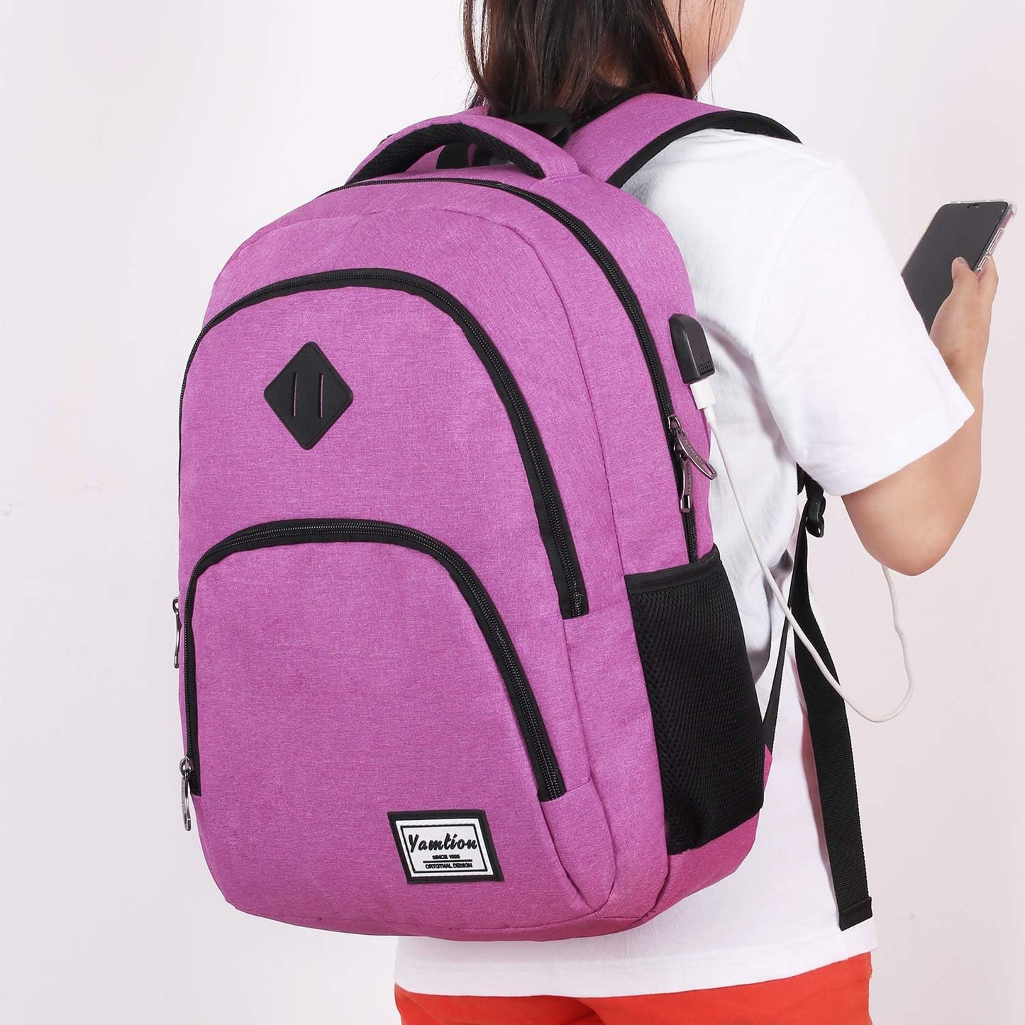 Schulrucksack mit Laptopfach, 15.6" Lila