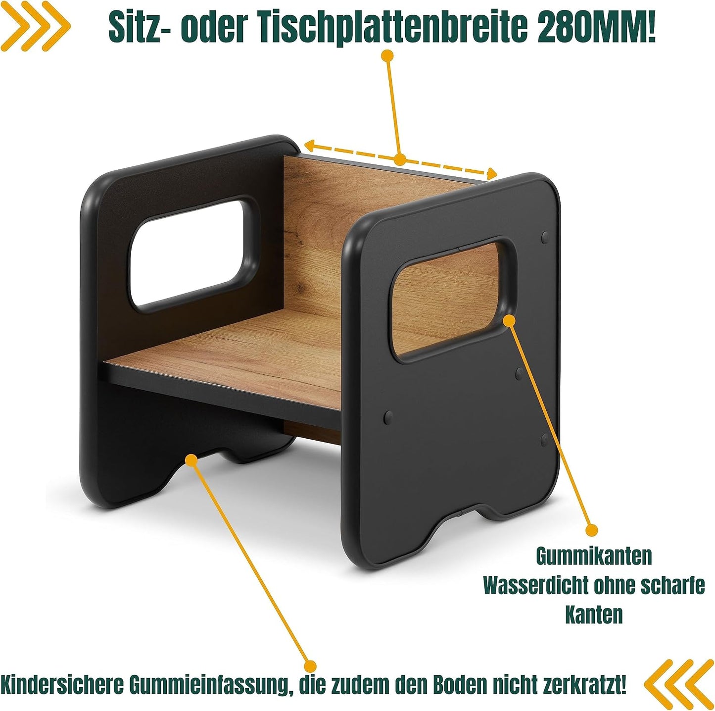 Wendehocker, Schwarz + Eiche