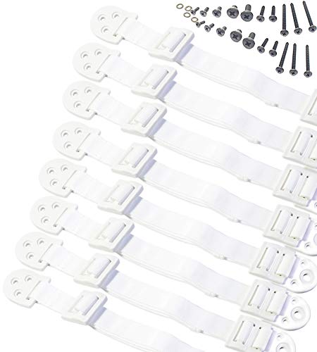 Verstellbare Anti-Kipp-Möbelhaken, 8 Stück, White - 8pcs