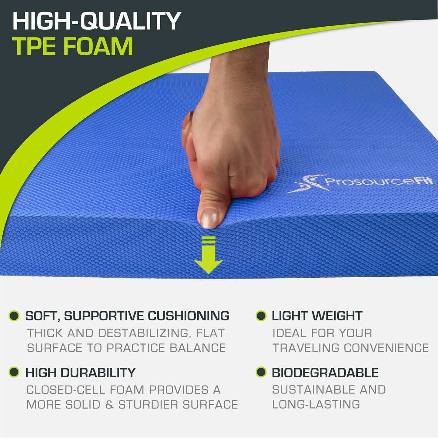 Rutschfestes Balance Pad, Blue - XL - (15" x 19")
