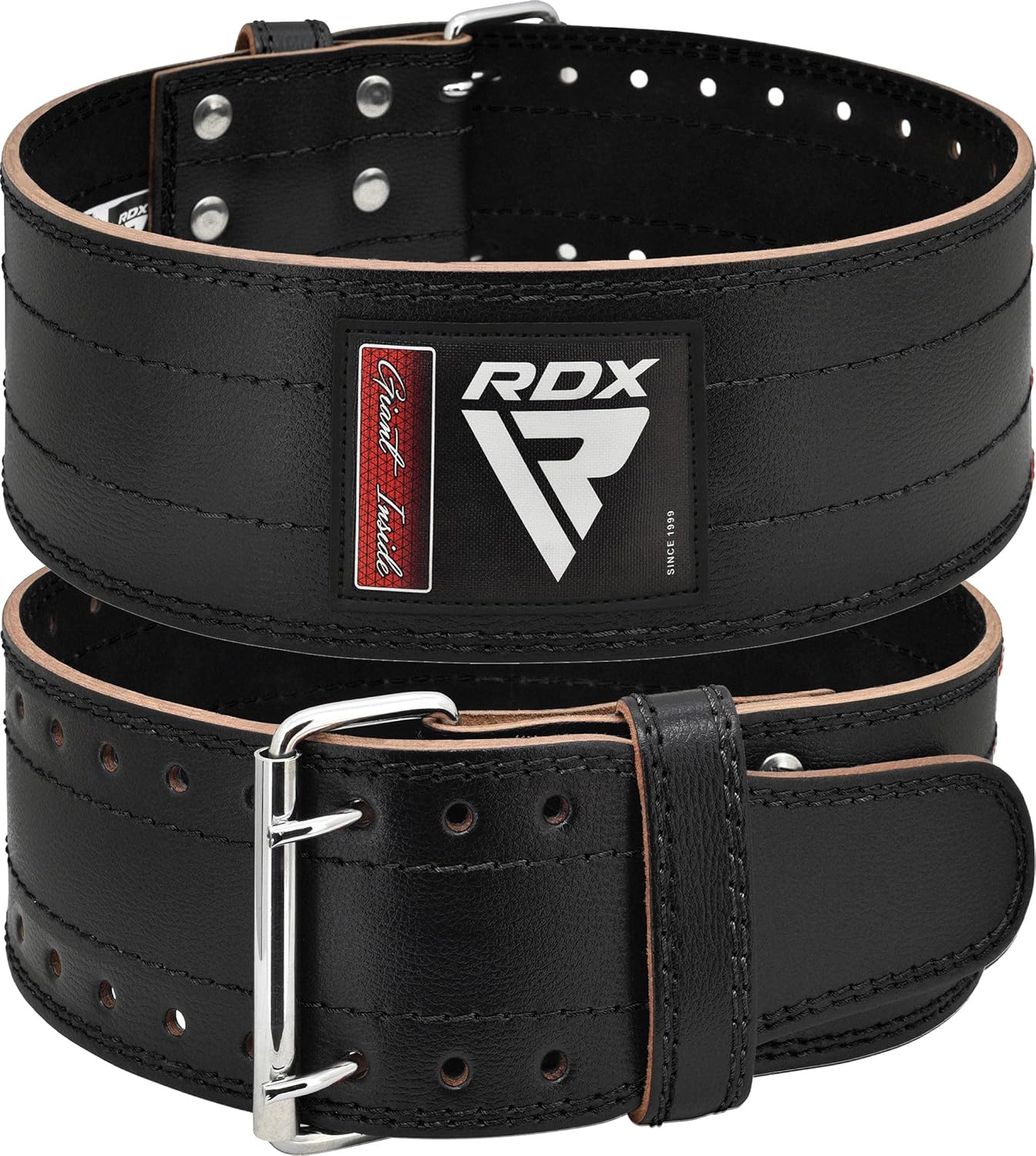 Gewichthebergürtel Leder, SCHWARZ XL