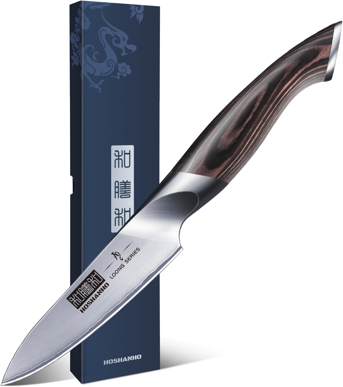 LOONG-Serie Obst- und Gemüsemesser, 10cm Schälmesser Silber