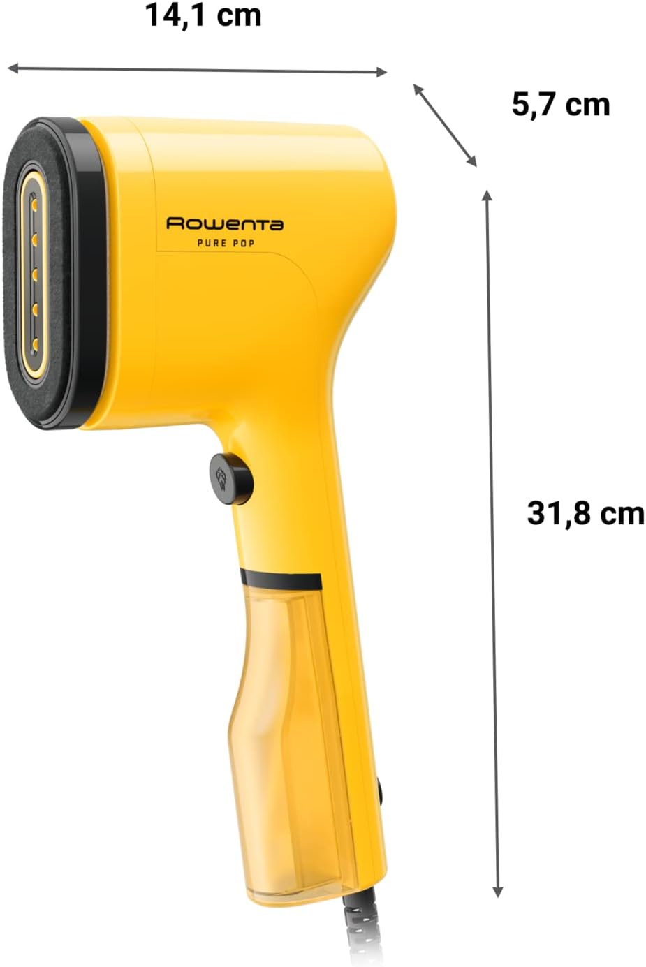 Pure Pop DR2026 Dampfbürste für unterwegs, Gelb