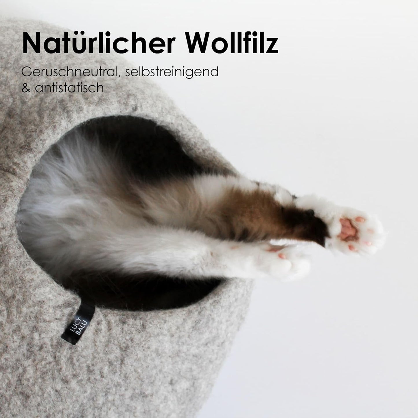 Filzhöhle Pebble für Katzen, Lila
