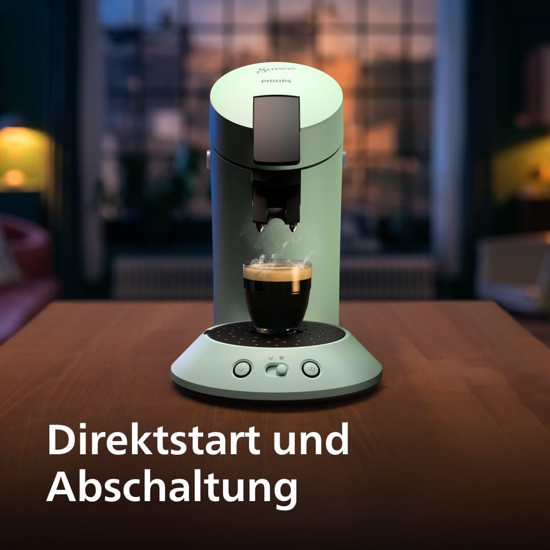 Senseo Original Plus Kaffeepadmaschine mit Boost Technologie, Standard Wüsten Grün