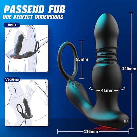 Anal Vibrator mit Penisring, Einfachring