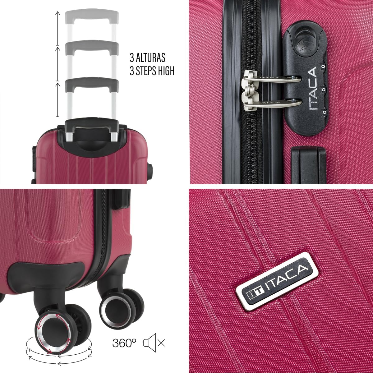 Handgepäck-Hartschalenkoffer, Erdbeere XS + S