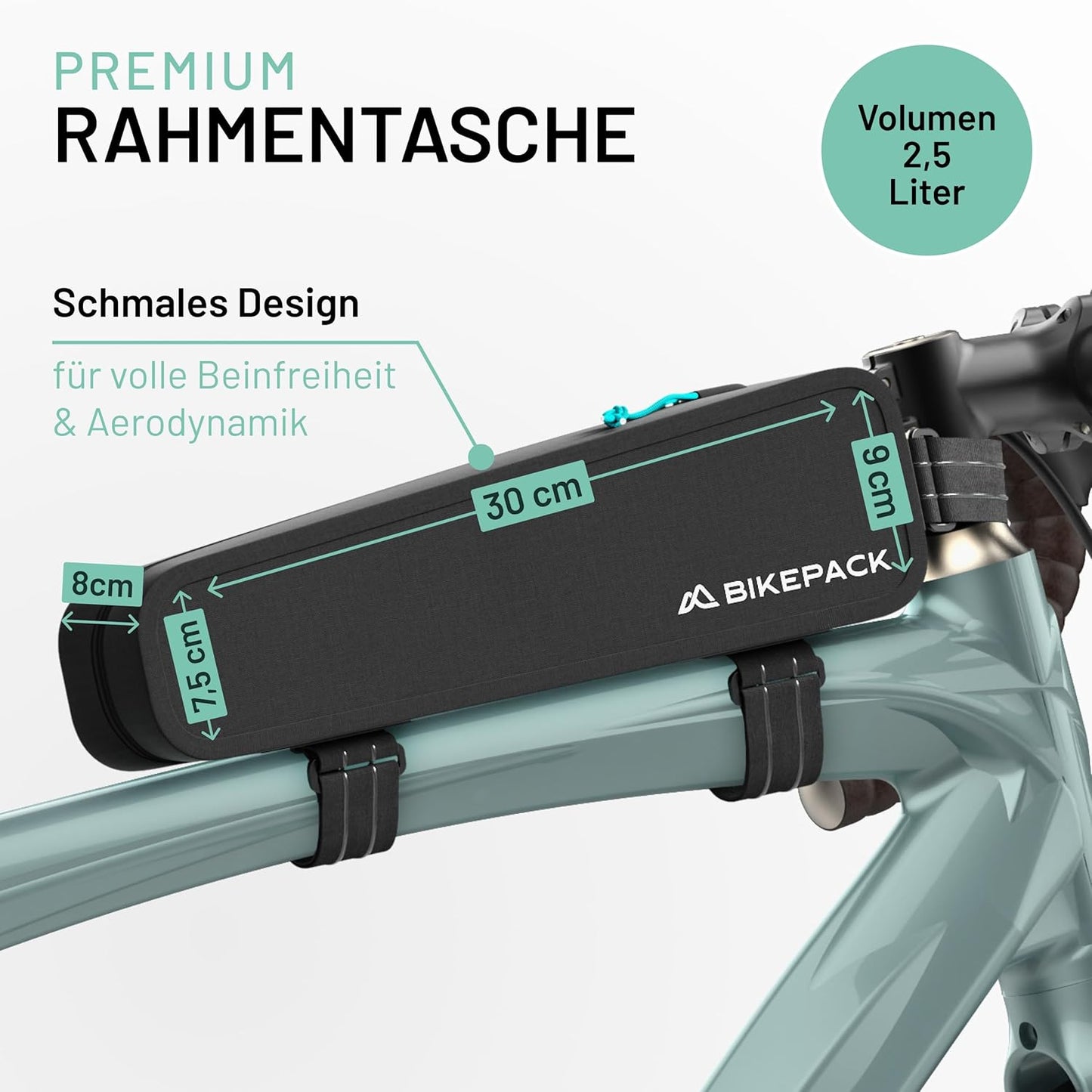 Rahmentasche für Bikepacking, Oberrohrtasche