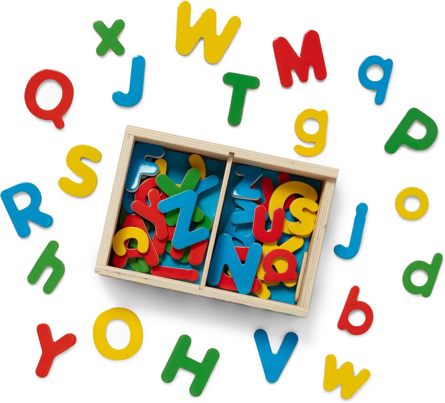 Holzbuchstaben-Magnetset für Kinder, Holzbuchstabenmagneten