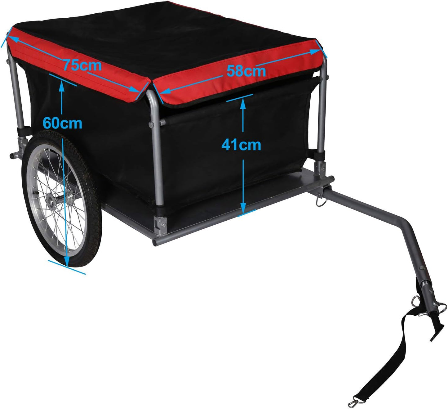 Klappbarer Fahrrad-Lastenanhänger 65 kg, 65 kg